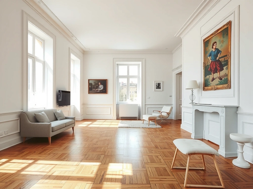Post-cleaning apartment interior